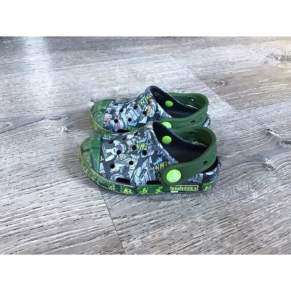 Teenage Mutant Ninja Turtles TMNT Crocs - C 7 Toddler Slip On Clogs